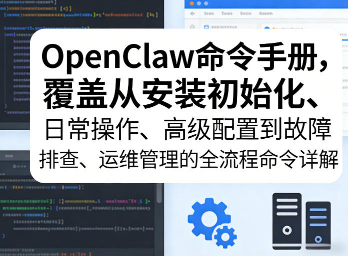 OpenClaw命令手册,覆盖从安装初始化、日常操作、高级配置到故障排查、运维管理的全流程命令详解-想要创业