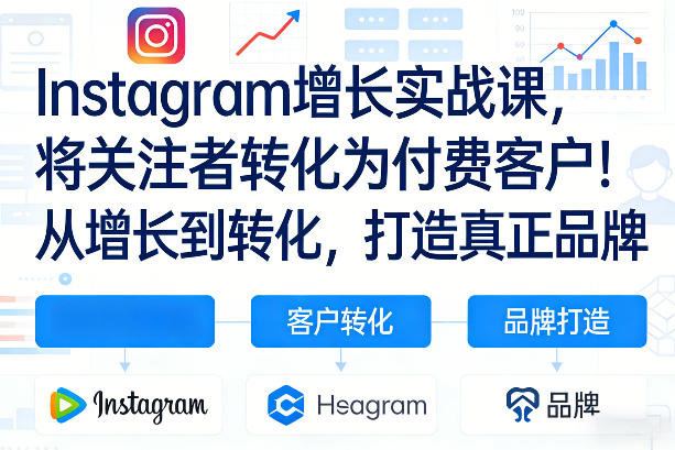 Instagram增长实战课,将关注者转化为付费客户!从增长到转化,打造真正品牌(双语字幕)-想要创业