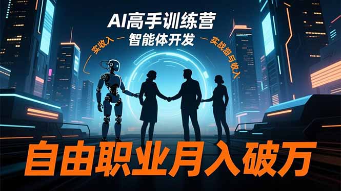 AI高手训练营3.0,ChatGPT,Midjourney,智能体开发,自由职业月入破万-想要创业网