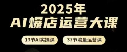 2025年AI爆店运营大课，13节AI实操课+37节流量运营课-想要创业网