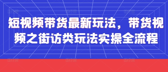 短视频带货最新玩法，带货视频之街访类玩法实操全流程-想要创业网