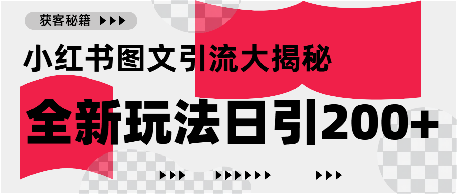小红书图文引流，只需一张图片即可撬动百万流量，日引200+创业粉-想要创业网