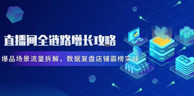 （14721期）直播间全链路增长攻略，爆品场景流量拆解，数据复盘店铺霸榜实战-想要创业网