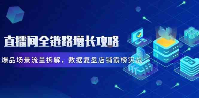 直播间全链路增长攻略，爆品场景流量拆解，数据复盘店铺霸榜实战-想要创业网