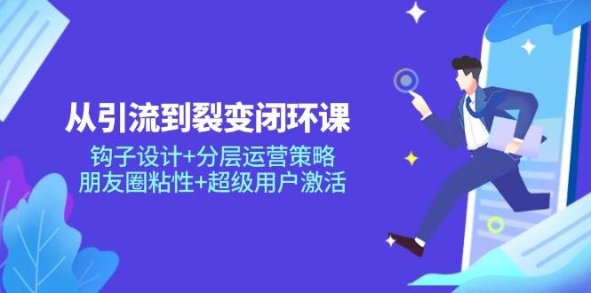 从引流到裂变闭环课：钩子设计+分层运营策略，朋友圈粘性+超级用户激活-想要创业网