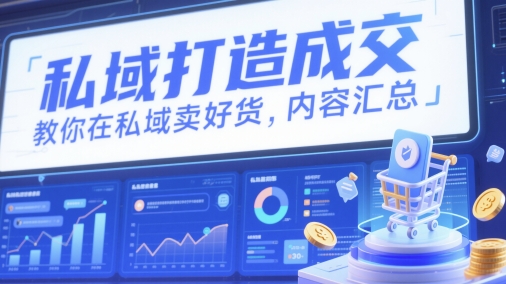 私域打造成交，教你在私域卖好货，内容汇总-想要创业网