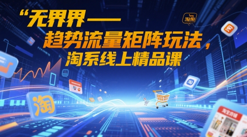 无界-趋势流量矩阵玩法，淘系线上精品课-想要创业网