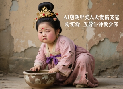 AI唐朝胖美人夫妻搞笑涨粉实操，五分钟教会你-想要创业网