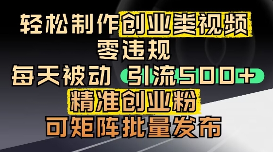 抖音引流创业粉，几分钟一个视频，非常暴力，小白直接可上手操作-想要创业网