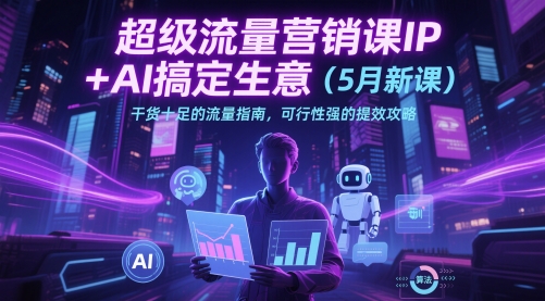 超级流量营销课IP+AI搞定生意（5月新课）干货十足的流量指南，可行性强的提效攻略-想要创业网