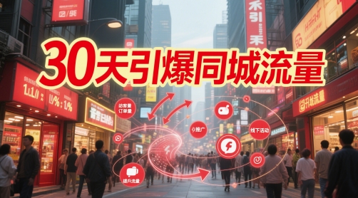 30天引爆同城流量：团购篇 认知篇 流量篇 来客篇 达人篇 老板人设IP篇 投流篇-想要创业网