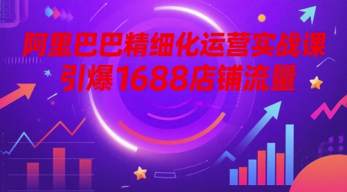 阿里巴巴精细化运营实战课，引爆1688店铺流量-想要创业网