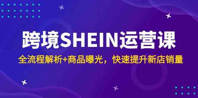 跨境SHEIN运营课，全流程解析+商品曝光，快速提升新店销量-想要创业网