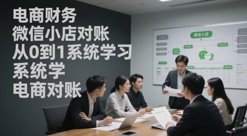 电商财务微信小店对账，从0到1系统学习电商对账-想要创业网