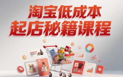 淘宝低成本起店系统课，助你快速起店，实现弯道超车-想要创业网