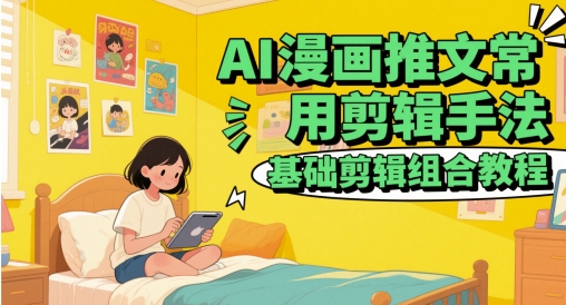 AI漫画推文常用剪辑手法，基础剪辑组合教程-想要创业网