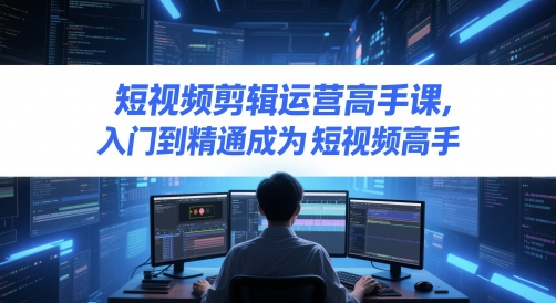 短视频剪辑运营高手课，入门到精通成为短视频高手-想要创业网