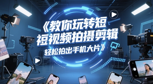 教你玩转短视频拍摄剪辑，轻松拍出手机大片-想要创业网