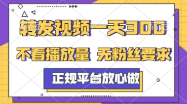 转发视频一天3张+，正规平台放心做，不看播放量，不看粉丝量，一个任务几分钟完成【揭秘】-想要创业网