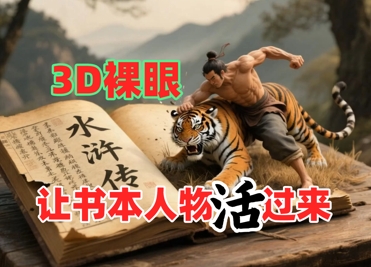 书本人物裸眼3D视频，新的玩法，流量超猛，保姆级教程-想要创业网