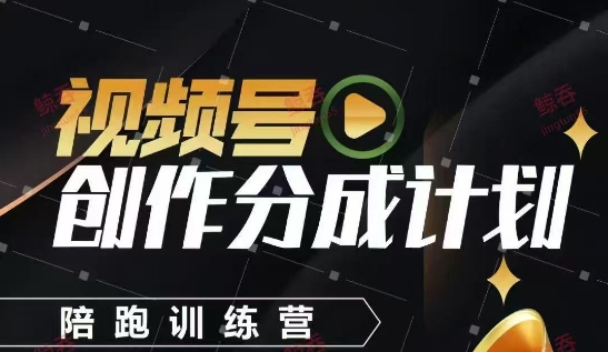 视频号创作分成计划陪跑训练营，手把手教会你如何制作视频，细水长流型项目-想要创业网
