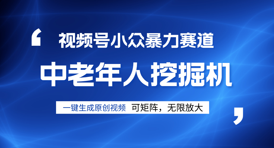 视频号新手逆袭密码！超小众暴力赛道，中老年人深信不疑，原创通过率拉满-想要创业网