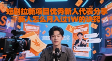 短剧拉新项目优秀新人代表分享新人怎么月入过1W的诀窍-想要创业网