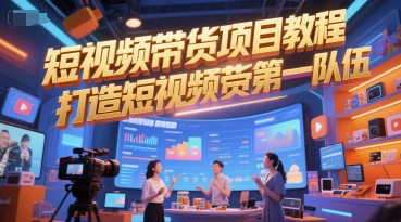 短视频带货项目教程，打造短视频带货第一队伍-想要创业网