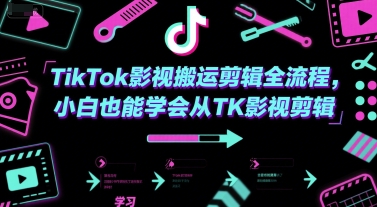 TikTok影视搬运剪辑全流程，小白也能学会从TK影视剪辑-想要创业网