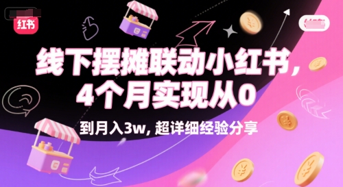 线下摆摊联动小红书，4 个月实现从 0 到月入3w，超详细经验分享-想要创业网