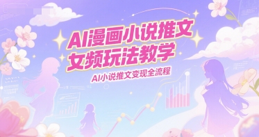 AI漫画小说推文女频玩法教学，AI小说推文变现全流程-想要创业网