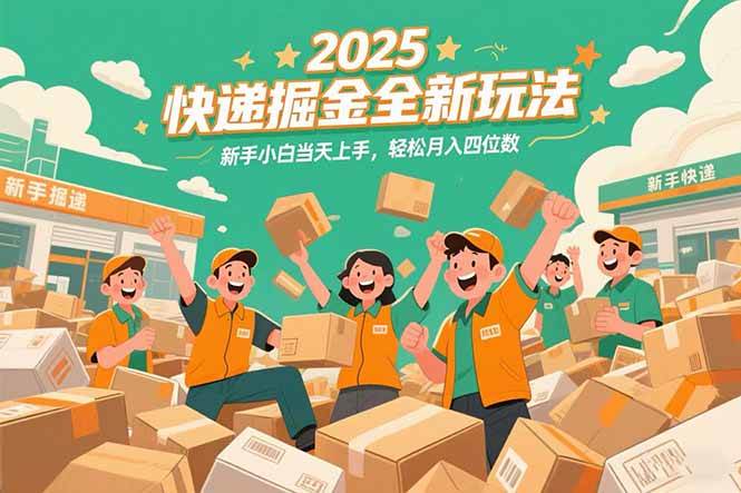 （15244期）2025快递掘金全新玩法，新手小白当天上手，轻松月入四位数！-想要创业网