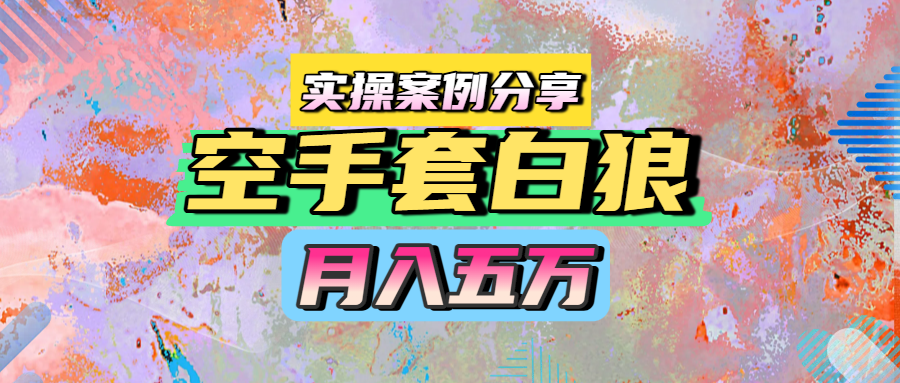空手套白狼，月入五万，实操案例分享-想要创业网