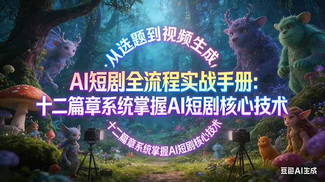 AI 短剧全流程实战手册:从选题到视频生成,十二篇章系统掌握 AI 短剧核心技术-想要创业