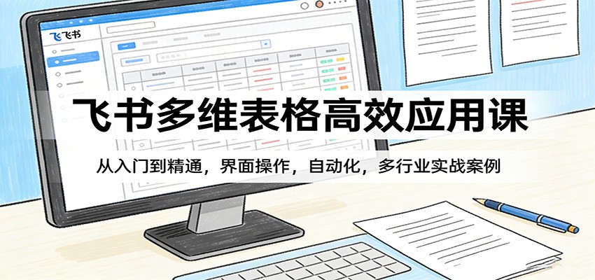 飞书多维表格高效应用课:从入门到精通,界面操作,自动化,多行业实战案例-想要创业
