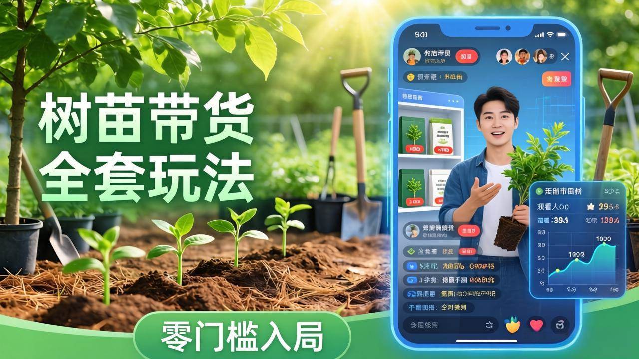 (17729期)视频号AI树苗带货全套玩法:零门槛入局,掌握豆包、千问等AI工具制作树苗视频的全套流程-想要创业