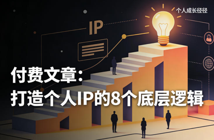 付费文章:打造个人IP的8个底层逻辑-想要创业