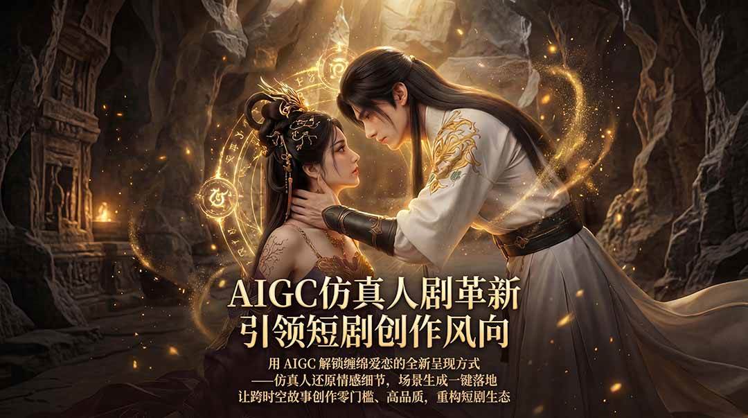 (18199期)AIGC 仿真人短剧创作革新,解锁仙侠爱恋全新呈现,一键出高质场景,零门槛打造爆款剧集-想要创业