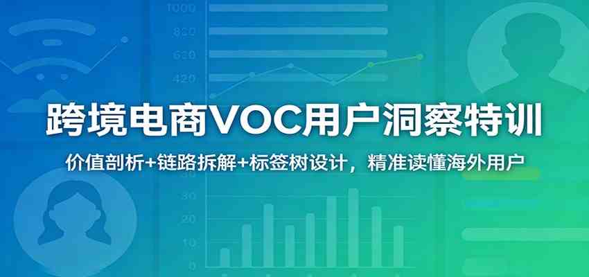 跨境电商VOC用户洞察特训:价值剖析+链路拆解+标签树设计,精准读懂海外用户-想要创业
