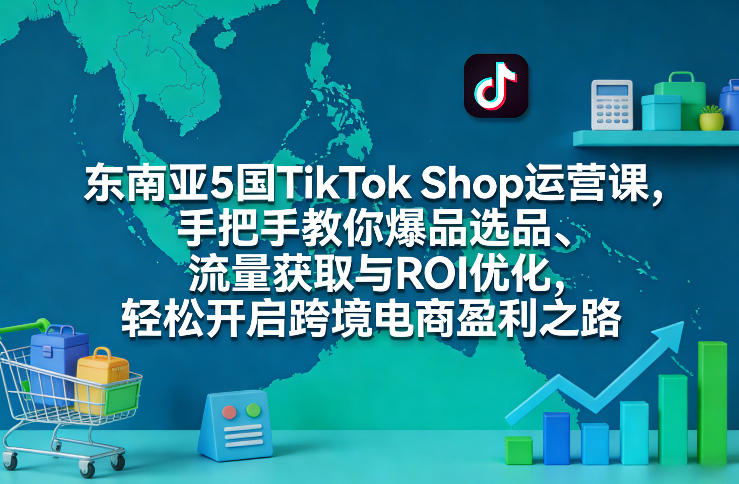 东南亚5国TikTok Shop运营课,手把手教你爆品选品、流量获取与ROI优化,轻松开启跨境电商盈利之路 东南亚5国TikTok Shop运营课,手把手教你爆品选品、流量获取与ROI优化,轻松开启跨境电商盈利之路