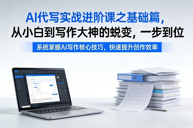 AI代写实战进阶课之基础篇,从小白到写作大神的蜕变,一步到位【揭秘】-想要创业