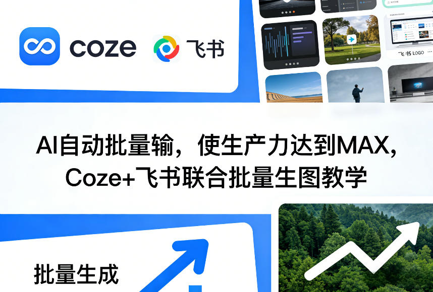 AI自动批量输,使生产力达到MAX,Coze+飞书联合批量生图教学-想要创业