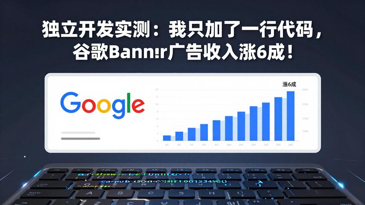 付费文章:独立开发实测:我只加了一行代码,谷歌Banner广告收入涨6成!-想要创业